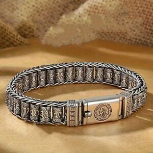 8" Mens 14K White Gold Chain Link Style Bracelet 14 Karat Silver Jewelry 8.5"